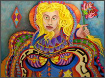 Queen of Diamonds: Oil Painting by James Homer Brown